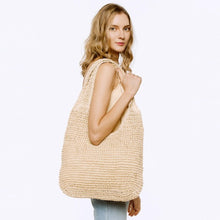 Load image into Gallery viewer, Straw Hobo Tote Bag
