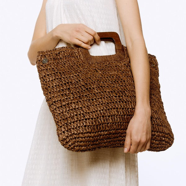 Straw Hobo Handbag