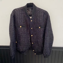 Load image into Gallery viewer, Twiggy Tweed Bomber Jacket

