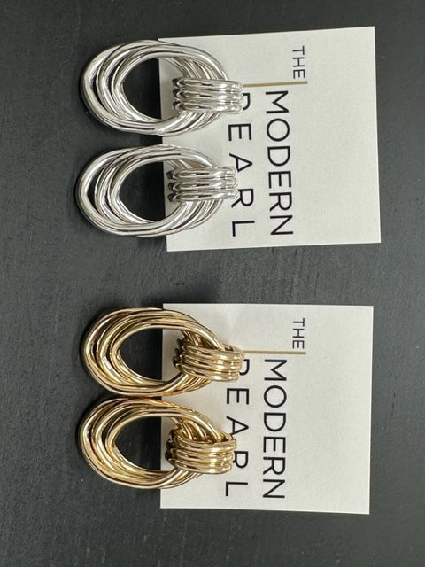 Knot Drop Stud Earring