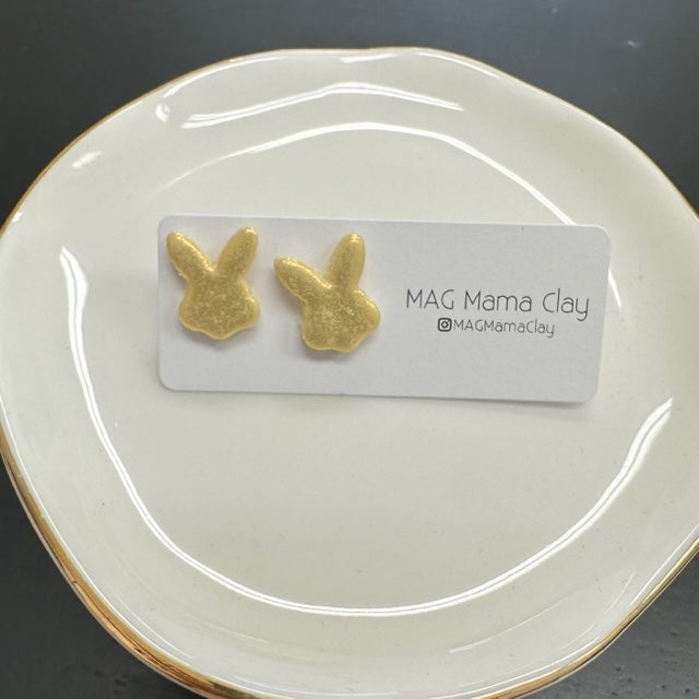 Bunny Clay Stud Earring