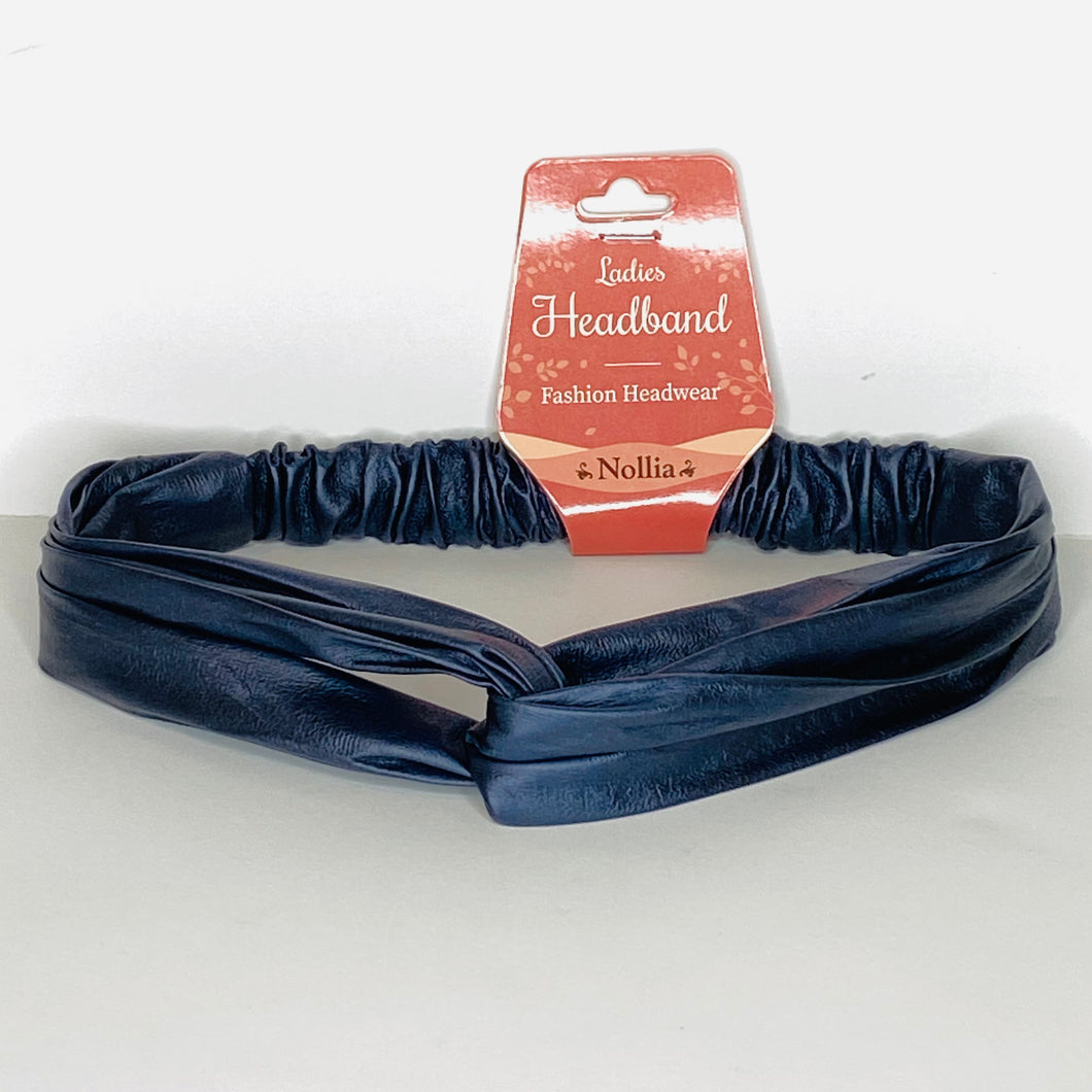 Faux Leather Knot Headband