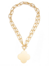 Load image into Gallery viewer, Quatrefoil Charm Necklace
