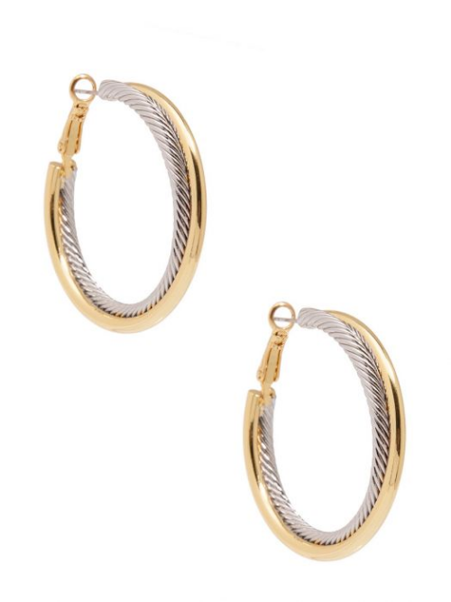 Twisted Cable Hoop Earring