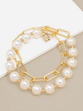 Load image into Gallery viewer, Pearl Link Bracelet

