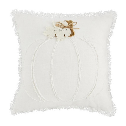 White Pumpkin Pillow-Gather