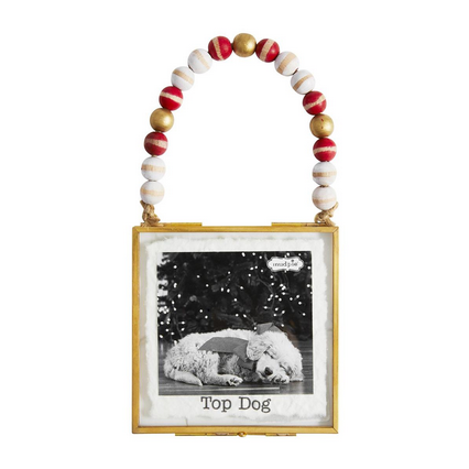 Bead Photo Ornament-Top Dog